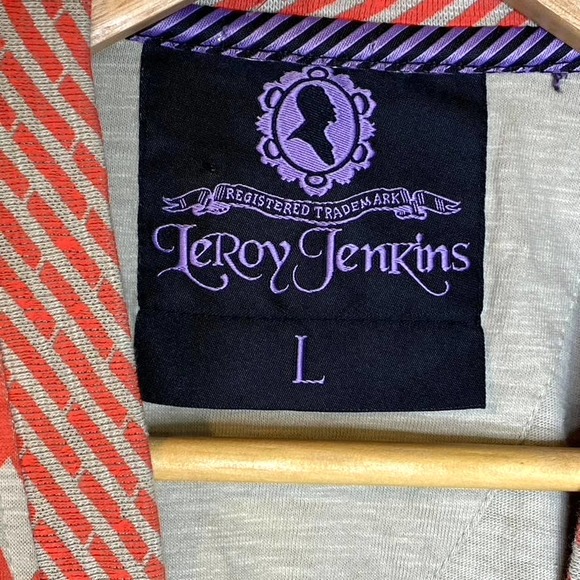 Leroy Jenkins Long Sleeve Designer Cotton Tee Shirt Size Large - Picture 4 of 6